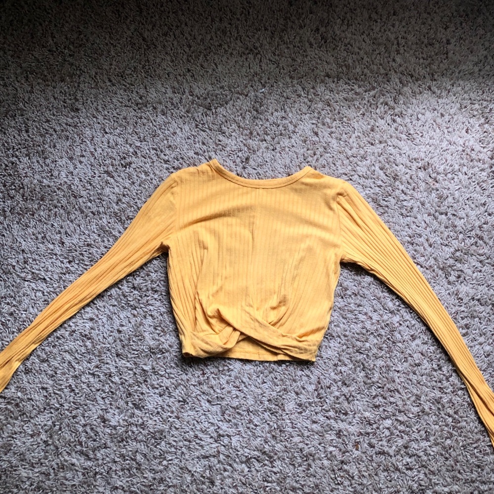 Hollister yellow tight longsleeve
